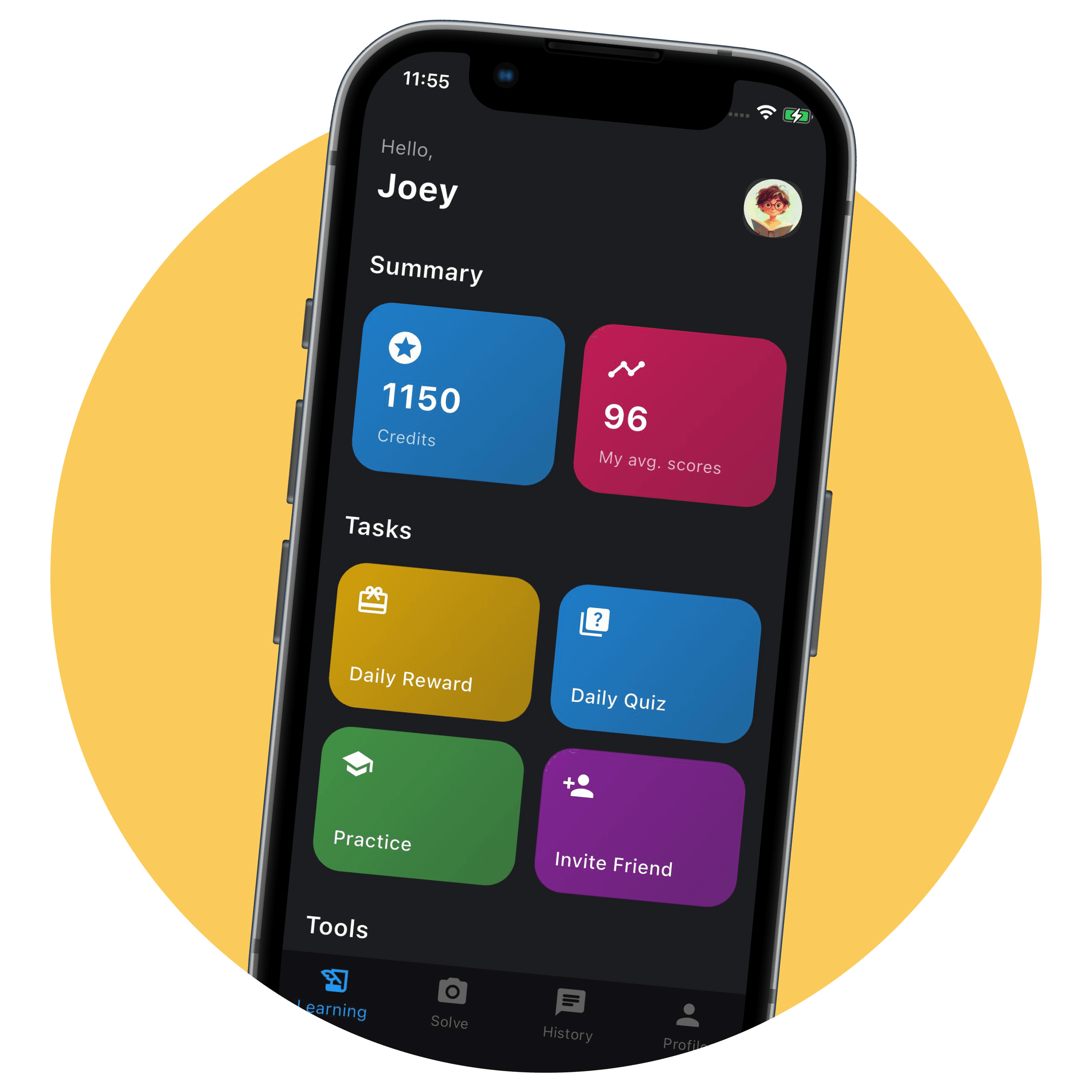 Tutor AI App Interface
